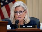 Vice Chair Liz Cheney, R-Wyo., speaks Thursday at the House select committee investigating the Jan. 6, 2021, attack on the Capitol,