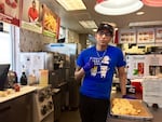 Mark Medina works at the Portland Burgerville on SE 92nd Avenue and Powell Boulevard and has been a leading force behind the store's efforts to formally unionize. 