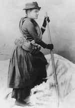 This image from circa 1890 shows Fay Fuller, the first known woman to climb Mount Rainier.