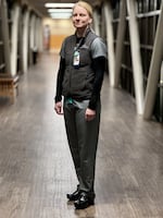 Charlotte Ransom, MD, worked with Eugene Emergency Physicians for 18 years. At PeaceHealth University District Medical Center, she was medical director and Chief of Staff until the hospital closed. She is pictured here in an empty hallway after her last emergency department shift, Nov. 30, 2023.