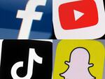 This combination of 2017-2022 photos shows the logos of Facebook, YouTube, TikTok and Snapchat on mobile devices. On Friday, Jan. 6, 2023, Seattle Public Schools filed a lawsuit in U.S. District Court, suing the tech giants behind TikTok, Instagram, Facebook, YouTube and Snapchat, seeking to hold them accountable for the mental health crisis among youth.