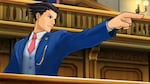 Phoenix Wright's trademark gesture in Phoenix Wright: Ace Attorney — Dual Destinies, a 3DS game that has since been ported to Android and iOS.