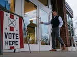 A voter entering a polling place in Mountain Brooks, Ala., on Super Tuesday on March 5, 2024. Alabama is one of several states where GOP officials are launching fresh efforts to purge their voter rolls of noncitizens, even though there's little evidence noncitizens vote in significant numbers.