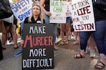 Nurses and doctors from Providence Health, Legacy Health, OHSU, and the Portland VA joined a protest outside Legacy Good Samaritan Medical Center July 29, 2023. Health workers say they get too little support from managers and law enforcement when they are threatened by patients.