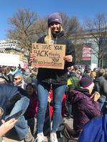 Sixteen-year-old Montserrat Garrido of Hood River was one of hundreds of thousands of people who marched in the nation's capital on Saturday to rally for stricter gun control after last month's school shooting in Florida.