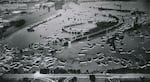 An aerial view of the 1948 Vanport Flood, which breached part of the Columbia River levee system. Voters were asked to decide on a new floodwall for that segment in Multnomah County's May 21 election.