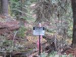 A sign designates the boundary into Oregon's Eagle Cap Wilderness.
