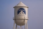 FILE - The Paramount Pictures water tower is seen in Los Angeles on Dec. 17, 2025.