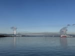 The Lewis and Clark Bridge spans the Columbia River between Longview and Rainier, Ore.