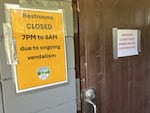 Oregon State Parks closed the men’s restroom at Agate Beach State Recreation Site in Newport, pictured here in an undated photo, after it was damaged extensively over the weekend. It had already been closed nightly because of vandalism issues.