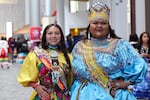 White Mountain Apache citizens Charity Johnson, 23, and Shavaughn Titla, 22, attended the 2024 UNITY Conference in Portland, Oregon with other youth from the White Mountain Apache Tribal Youth Council.