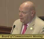 Clackamas County chair John Ludlow is running for re-election in the May 2016 election. Here he's pictured presiding over a board of commissioners meeting on April 28, 2016.