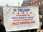 One demonstrator held up a sign that read: "Trump: Your need for megalomaniac legacy needs a psychiatrist — not Greenland." Thousands of demonstrators took to the streets of Copenhagen Saturday, protesting against Trump's rhetoric surrounding the proposed U.S. acquisition Greenland.