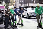 The Portland Bureau of Transportation hosted an e-scooter safety event on Thursday, Sept. 13, 2018, as part of its ongoing education efforts during PBOT's Electric Shared Scooter Pilot Program.