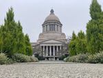 A view of the Washington Capitol building in Olympia, Washington, in January 2022. The Washington Legislature is currently convened for a short 60-day session. 