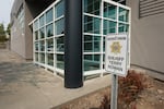A reserved parking placard for Umatilla County Sheriff Terry Rowan outside the agency's office in Pendleton, Ore., on July 31, 2026. Rowan's 2025 arrest for drunk driving could have long-term impacts on his law enforcement career.