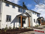 A pair of newly constructed homes are up for sale in Southeast Portland on April 4, 2023