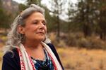 FILE - Barb Campell, a Bend City Councilor running for reelection, stands in Pilot Butte State Park in Bend, Ore., on Sept., 10, 2024.