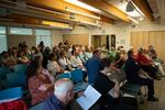About 50 people attend a Pacific Power town hall meeting addressing recent power outages in Jefferson County in Madras, Ore., on June 25, 2026.