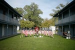 A memorial to the victims of the Fort Hood shooting, pictured in November 2009 outside the apartment complex where Hasan lived.