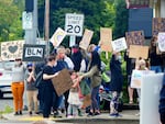 About 85 people attended a march and protest at Northeast Sandy Boulevard and 72nd Avenue in Portland on Sunday, June 7. It was one of a number of family friendly demonstrations aligned with the Black Lives Matter movement in Portland over the weekend.
