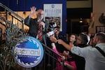 Miami mayor candidate Emilio Gonzalez, a former city manager backed by President Donald Trump, waves as he thanks supporters after conceding to Democrat Eileen Higgins in Miami's mayoral runoff election, at a watch party, in downtown Miami, Tuesday, Dec. 9, 2025.