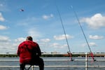 The park is a popular spot for fishing in the Potomac River.