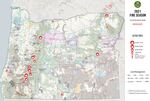 A map compiled by the Oregon Department of Forestry and State Fire Marshal's Office on Sept. 2 shows the various fires and complexes that continue to burn throughout the state.