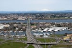 Aerial view of the Interstate 5 bridge connecting Portland and Vancouver in an undated provided image. Members of a workgroup meant come up with sustainable funding for the Oregon Department of Transportation said that among their greatest challenges is overall negative public perceptions of the agency.