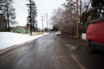 SEvCleveland Ave. in Bend, Ore., on Dec. 16, 2024. The gravel road has been identified to be paved as a part of a infrasctructure improvement project.