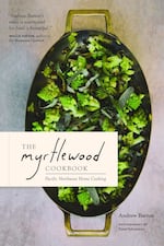 An earlier edition of "The Myrtlewood Cookbook" — Kickstarter-funded and self-published — grew out of this Portland cooking team's pop-up dining project; the expanded version offers 100 recipes redolent of Pacific Northwest flavors.