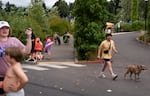People arrive at the event in Milwaukie Bay Park. 