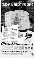 An ad featuring a cake.