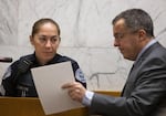 Vancouver Police Sgt. Holly Musser testifies at the Jeremy Christian trial, February 10, 2020.