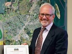 In this Aug. 3, 2022, Facebook post, St. Helens City Administrator John Walsh is seen receiving a Length of Service Award.