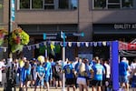 Fans gather in Pioneer Square in Seattle after Bosnia and Herzegovina beat Qatar on June 24, 2026