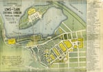 This image shows the official ground plan map for the 1905 Lewis and Clark Exposition.
