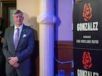 Portland Mayoral Candidate Rene Gonzalez, at his election night party held at Kell’s Pub in Portland, Ore., Nov. 5, 2024.