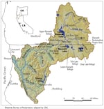 Map of the national wildlife refuge complex in the Klamath Basin. Klamath Marsh Refuge not shown on map.