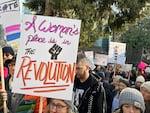 Hundreds gather at Terry Schrunk Plaza in Downtown Portland for the People's March, to protest the incoming Donald Trump administration on Jan. 18, 2025.