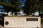 The entrance of the federal medical center at the Butner Federal Correctional Complex.