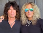 Tommy Thayer and Jaime St. James, best friends and former bandmates in the Portland group Black `n Blue, in a picture taken in 2025.