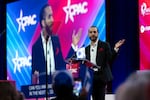 El Salvador's President Nayib Bukele speaks during the Conservative Political Action Conference, CPAC 2024, at the National Harbor, in Oxon Hill, Md., Thursday, Feb. 22, 2024. (AP Photo/Jose Luis Magana)