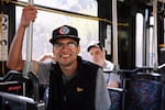 Matthew Welsh takes TriMet's Line 4 bus along SE Division Street as he runs some errands related to his passion for cooking. "I've been having some really good grilled cheese the past couple of days."   