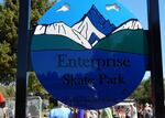 Christian Morris created the art that graces the Enterprise Skate Park sign in Wallowa county when he was in high school. The complete refurbishment of the park in 2021 was kicked off by a smaller effort by Morris and his classmates, as part of the Community 101 program.