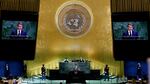 French President Emmanuel Macron addresses the United Nations General Assembly in New York City on Sept. 23.