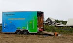 A utility contractor trailer at Our Table Cooperative farm in Sherwood, Ore., on Sept. 12, 2024.