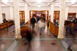 Patrons enter the Central Library in downtown Portland, in this undated photo provided by the Multnomah County Library.