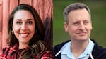 Republican Jaime Herrera Beutler, left, and Democrat Dave Upthegrove, right, are competing in the 2024 Washington state lands commissioner race.