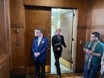 Senate Minority Leader Tim Knopp, R-Bend, returns to the Oregon Senate on June 15, 2023. Knopp led his party in a six-week walkout of the chamber that ended in a wide-ranging deal.